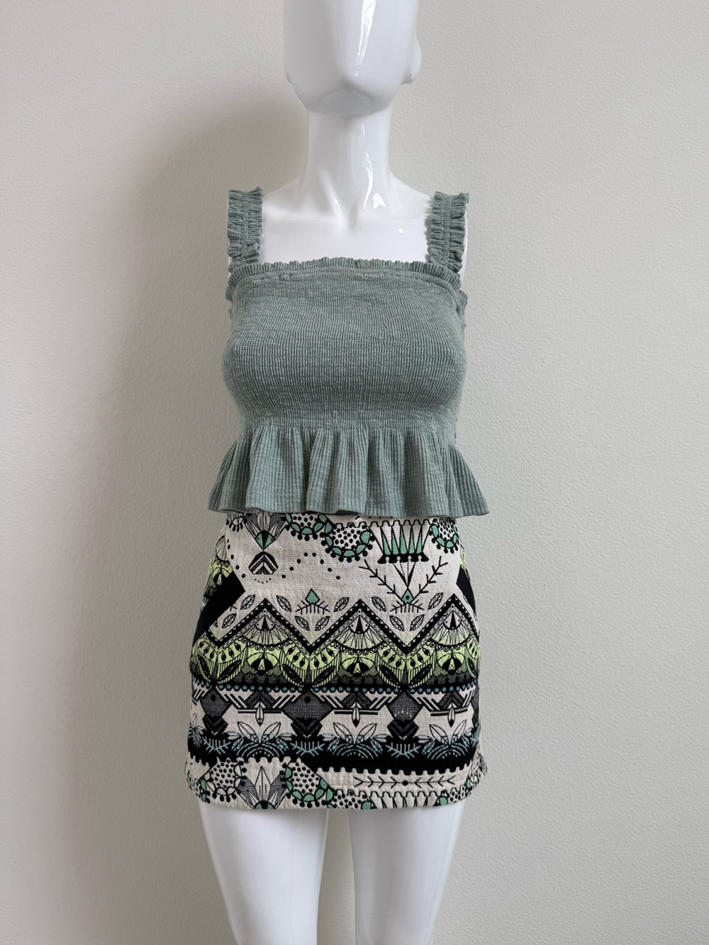 Top Shop geometric mini skirt